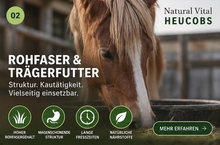 Lindberg Equestrian Natural Vital Heucobs Raufutter Heuersatz hoher Rohfaser Anteil ohne Zusätze