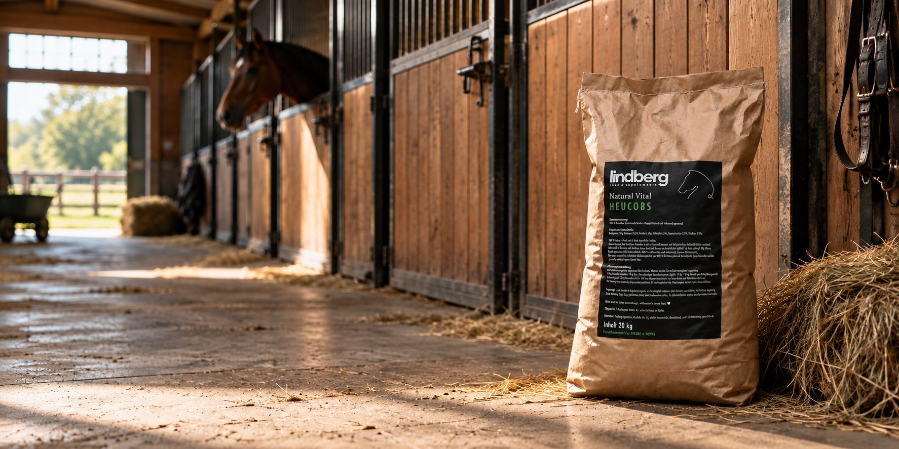 Lindberg Equestrian Natural Vital Heucobs 20 kg 100% Natürlich getreidefrei und melassefrei 